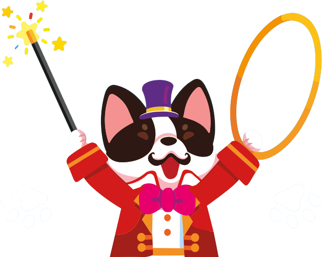 Circus Puppy Ring Leader - Portable Network Graphics (764x542), Png Download