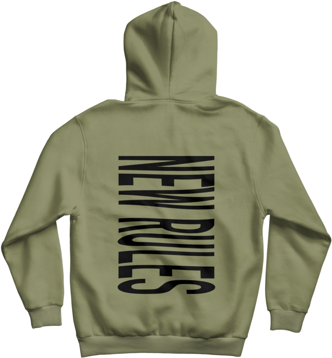 Sweatshirt Olive Back - Hoodie (1000x875), Png Download