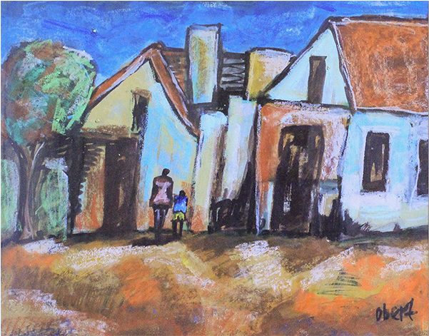 The Village - Painting (600x600), Png Download