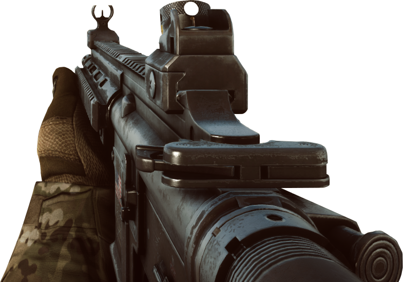 Drawn Soldier Battlefield 4 - M4 First Person Png (785x549), Png Download