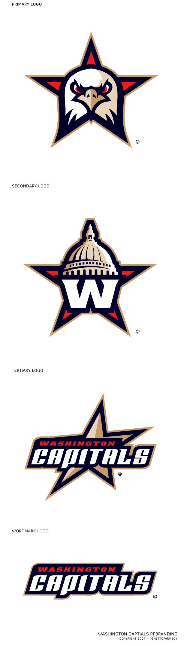 Washington Capitals Logosheet - Washington Capitals Concept Logos (622x2167), Png Download
