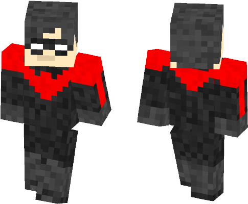 Nightwing - Spiderman Ps4 Skin Minecraft (584x497), Png Download