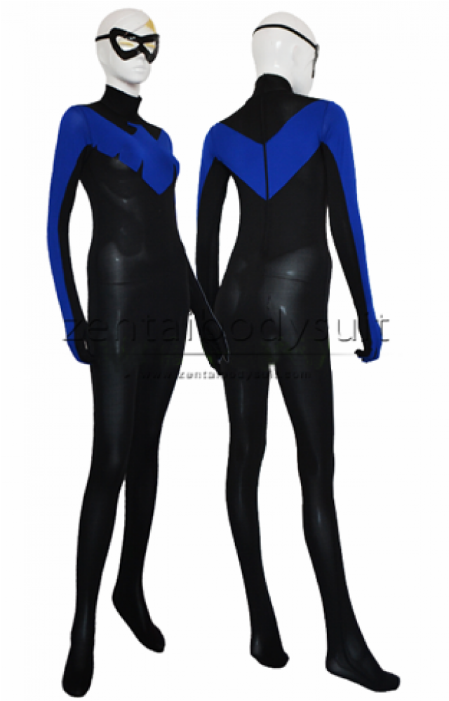 Custom Nightwing Costume - Black And Blue Bodysuit (1000x1000), Png Download