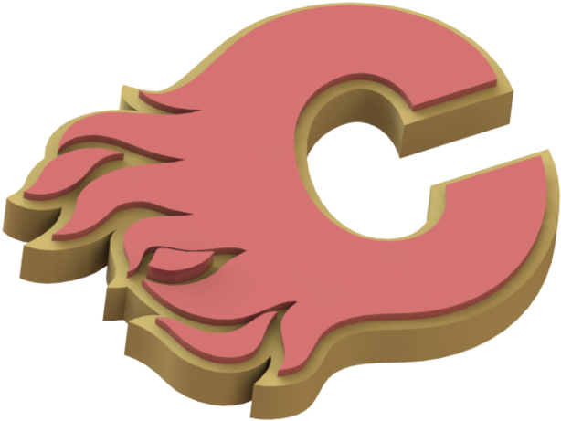 Calgary Flames Logo 3d Print - 3d Printing (667x500), Png Download