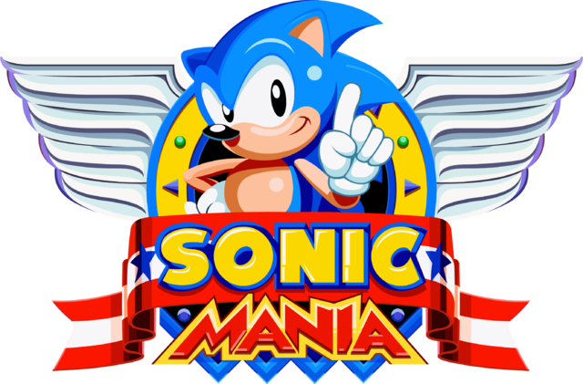 Sonic Mania Logo Png Black And White - Sonic Mania Title Gif (640x421), Png Download