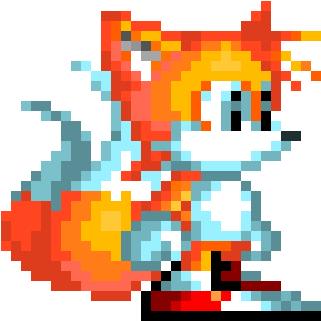 Sonic Mania Tails - Sonic Mania Tails Pixel (450x390), Png Download