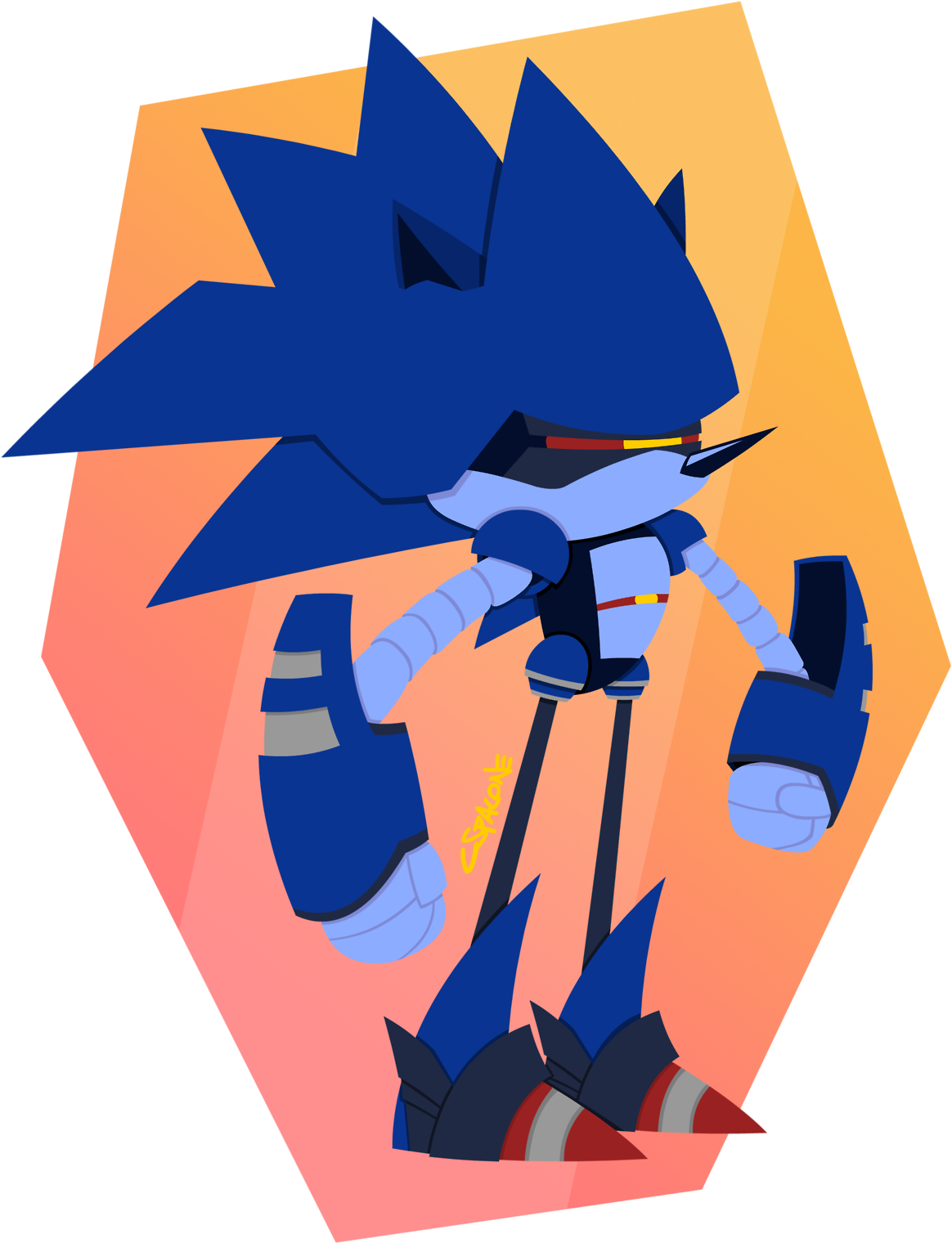 Carlo Spacone - Sonic Mania Silver Sonic (1280x1637), Png Download