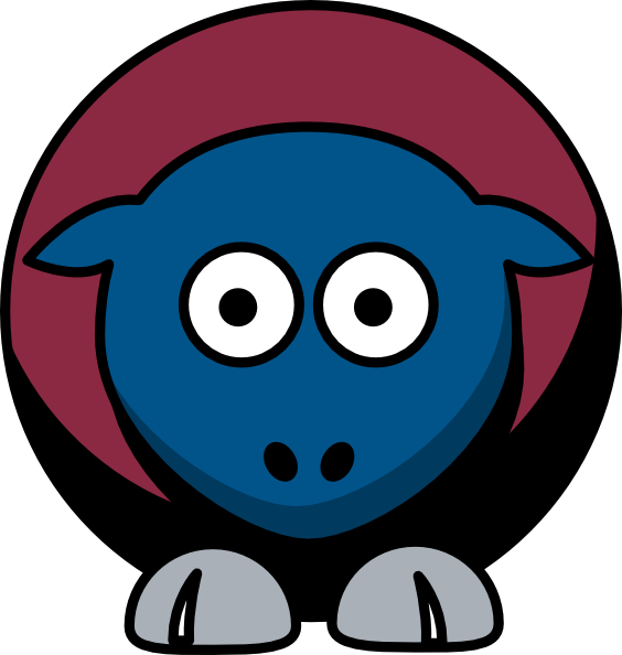 Sheep Colorado Avalanche Team Colors Clip Art - College Football (564x594), Png Download