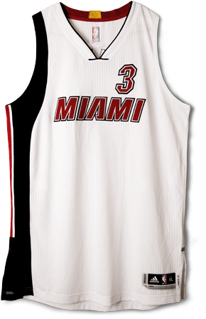 Miami Heat Legacy - Miami Heat White Hot Jersey 2016 (329x491), Png Download