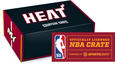 Miami Heat™ Courtside Crate - Nba Softee Basketball, 4" (500x280), Png Download