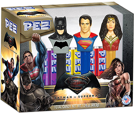 Pez Dc Comics Batman Vs - Batman V Superman: Dawn Of Justice Pez Set (500x500), Png Download