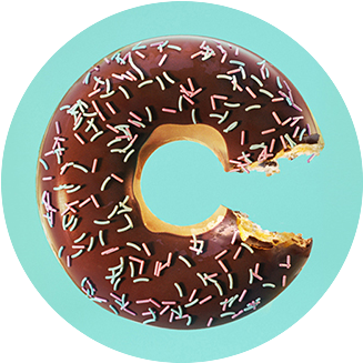 Tasty Donut Canvas Print - Small By Nuria Madrid (670x375), Png Download