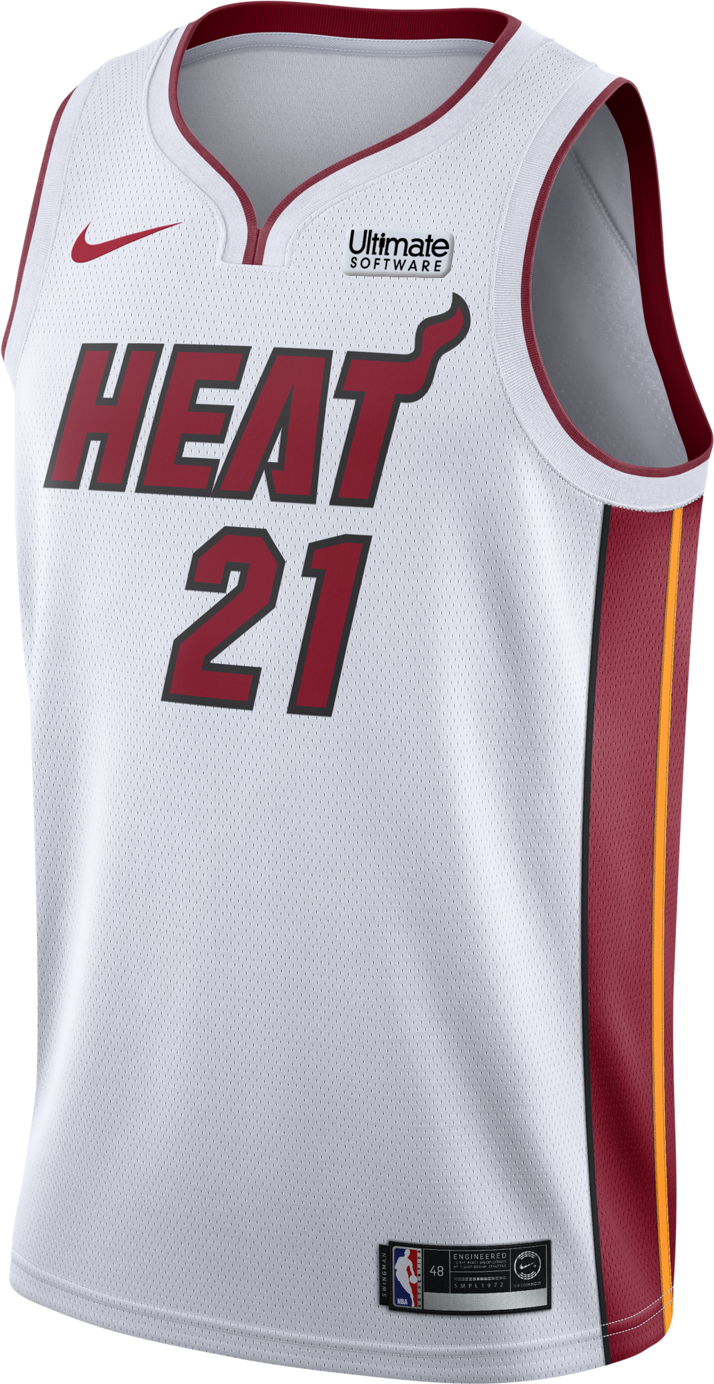 Hassan Whiteside Nike Miami Heat Youth Swingman Jersey - Miami Heat Jersey White (480x480), Png Download