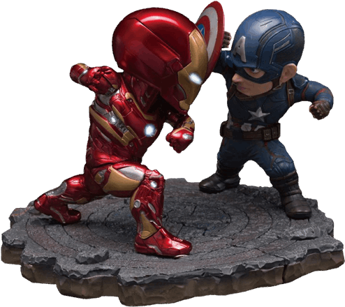 Civil War Captain America Vs Iron Man Mk46 Egg Attack - Egg Attack Captain America Iron Man (600x600), Png Download