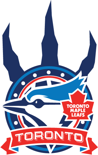 All Toronto Teams Together One Big Logo - Toronto Maple Leafs Wall Decal (330x520), Png Download