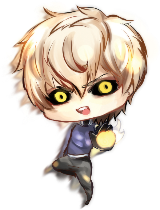 Banner Free Download Genos Drawing Pencil - One Punch Man Chibi Png (827x827), Png Download