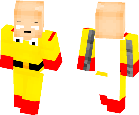 One Punch Man - Minecraft (584x497), Png Download