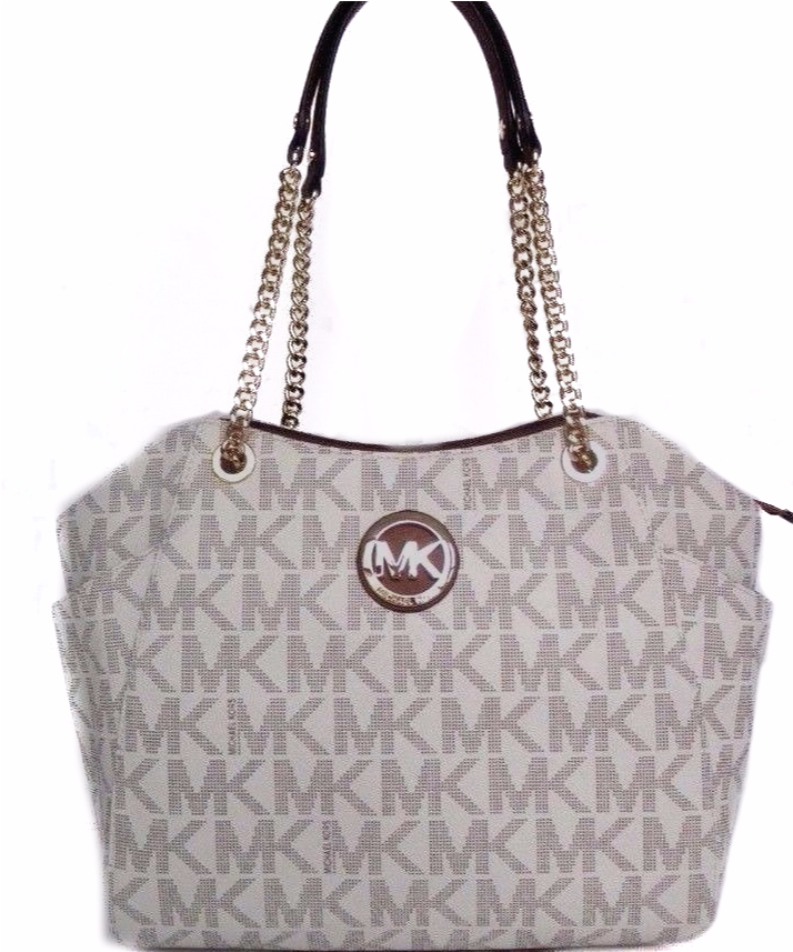 Michael Kors Jet Set Travel Lg Chain Tote - Michael Kors Vanilla Chain (1070x856), Png Download