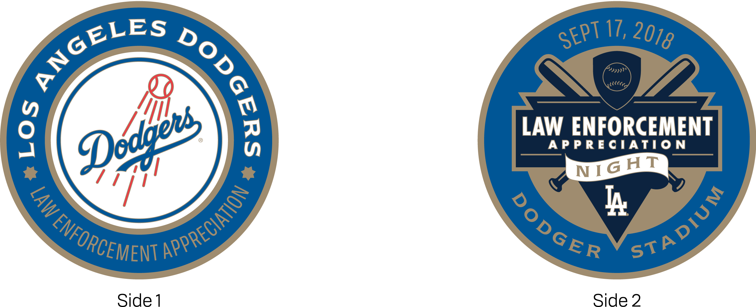 A Law Enforcement Appreciation Coin Will Be Offered - Dodgers Law Enforcement Night (2600x1057), Png Download
