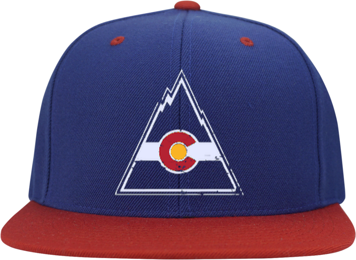 Retro Colorado Rockies Inspired Flat Bill High-profile - Colorado Rockies Hockey (1155x1155), Png Download
