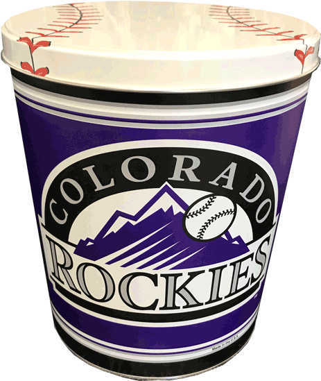 Colorado Rockies Popcorn Tin - Colorado Rockies (510x600), Png Download