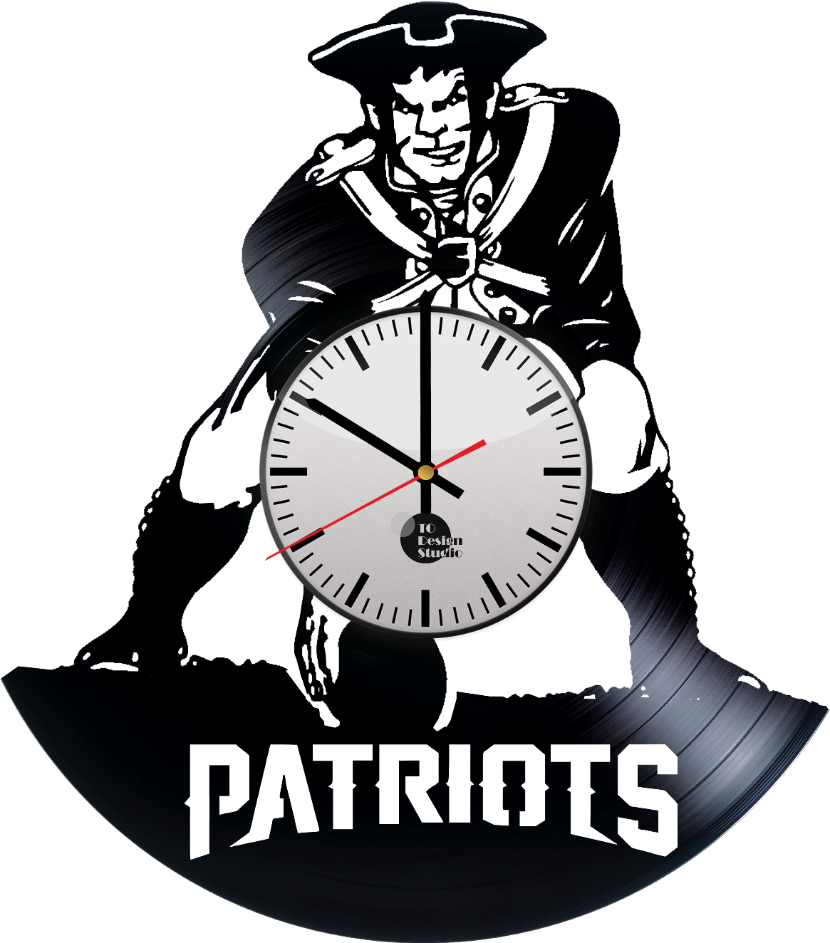 New England Patriots Jersey Handmade Vinyl Record Wall - New England Patriots (1500x1500), Png Download