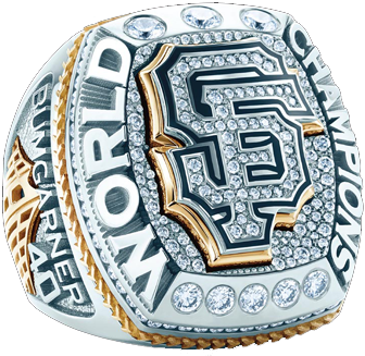 The Giants Community Fund And Celebrities For Charity - World Series Baseball Ring (349x344), Png Download