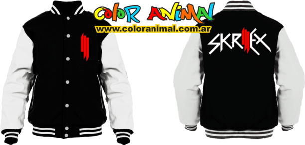 Skrillex Logo Campera Universitaria - Jurassic Park Baseball Jacket (640x309), Png Download