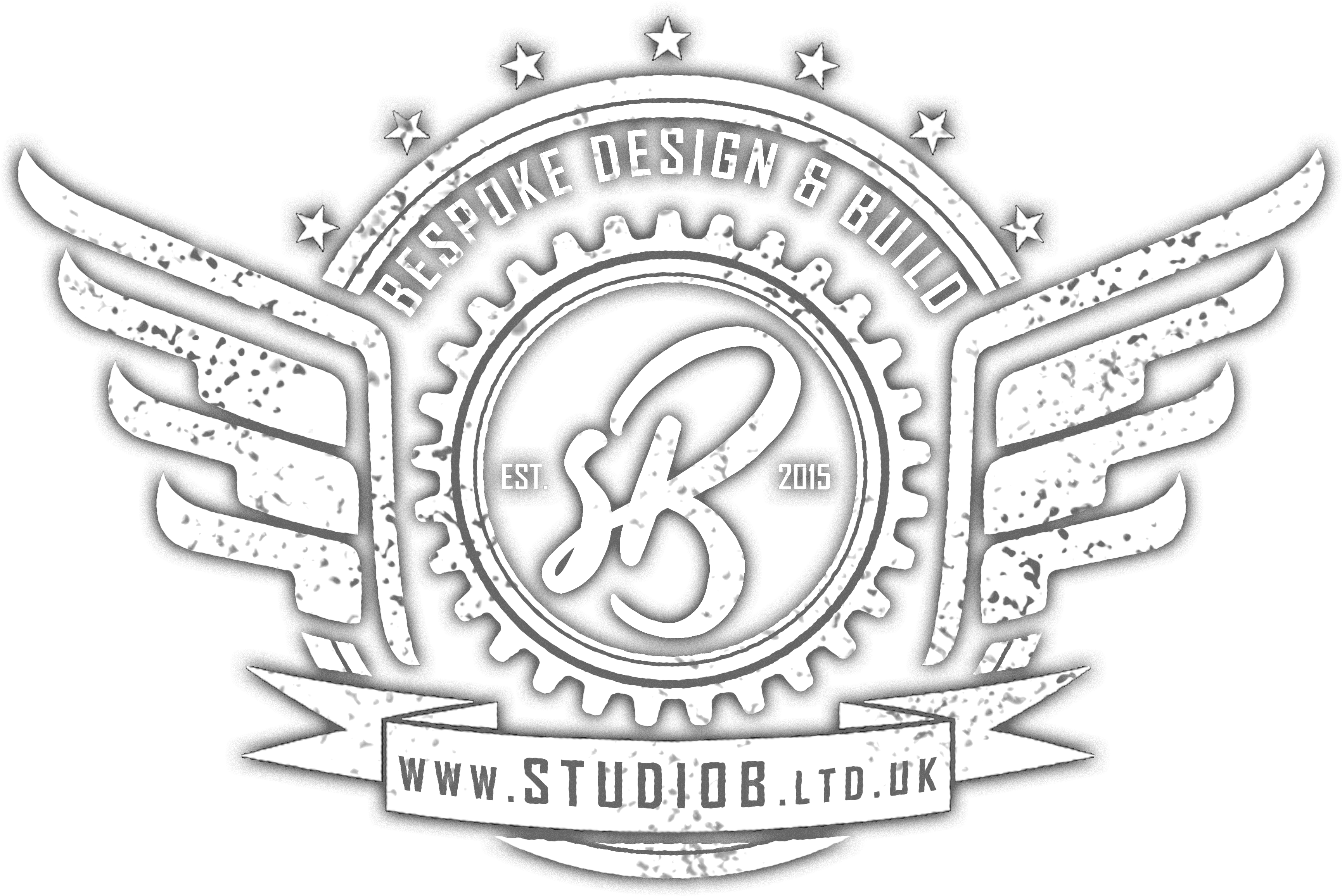 V2 Vintage Logo With Effects White (4205x2489), Png Download