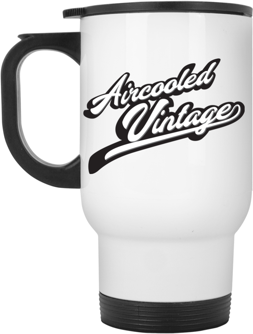 Aircooled Vintage Logo White Travel Mug - Mug (1155x1155), Png Download