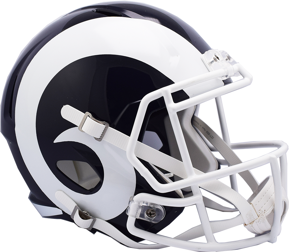 Los Angeles Rams Speed Replica Helmet - 2017 La Rams Helmet (1000x906), Png Download