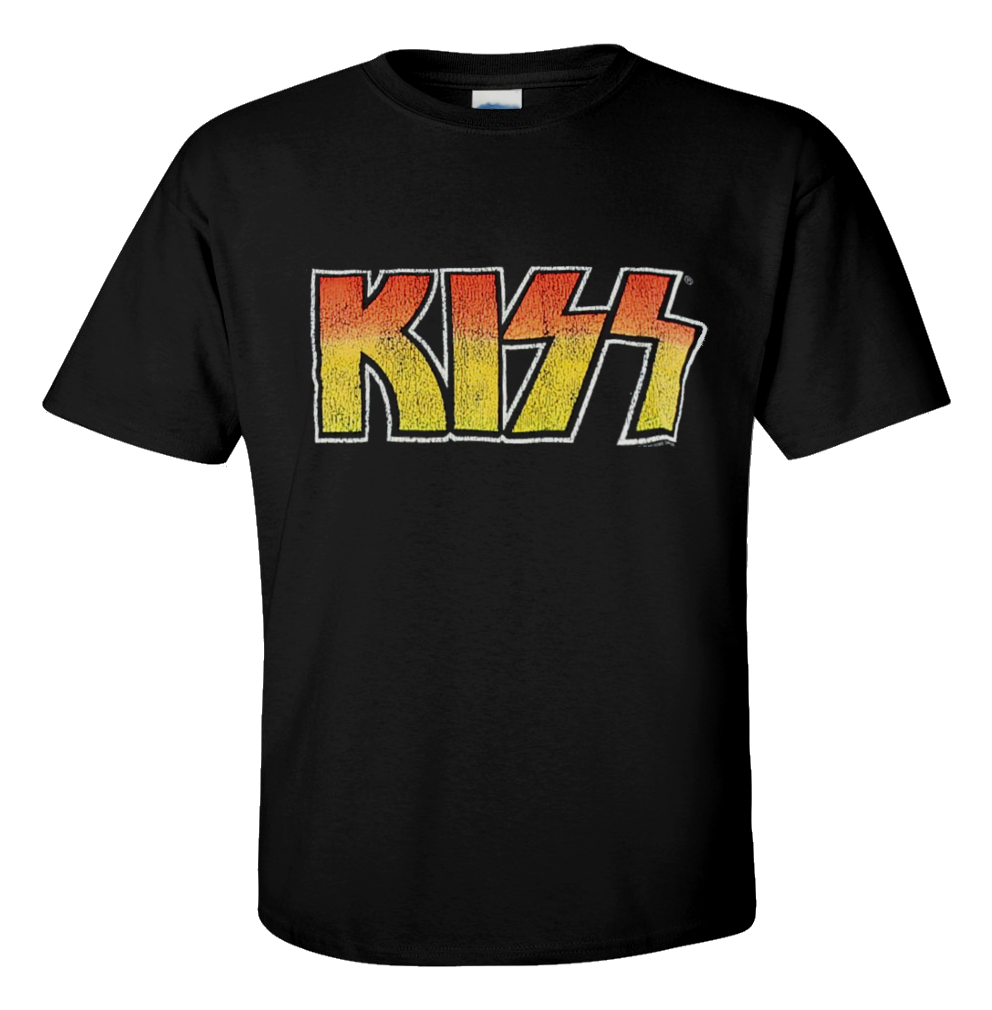 Kiss Official T-shirt Vintage Logo Heavy Metal Rock - Catman Kiss Makeup Kit (1250x1250), Png Download