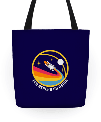 Per Aspera Ad Astra Vintage Logo Tote - Per Aspera Ad Astra Shirt (484x484), Png Download