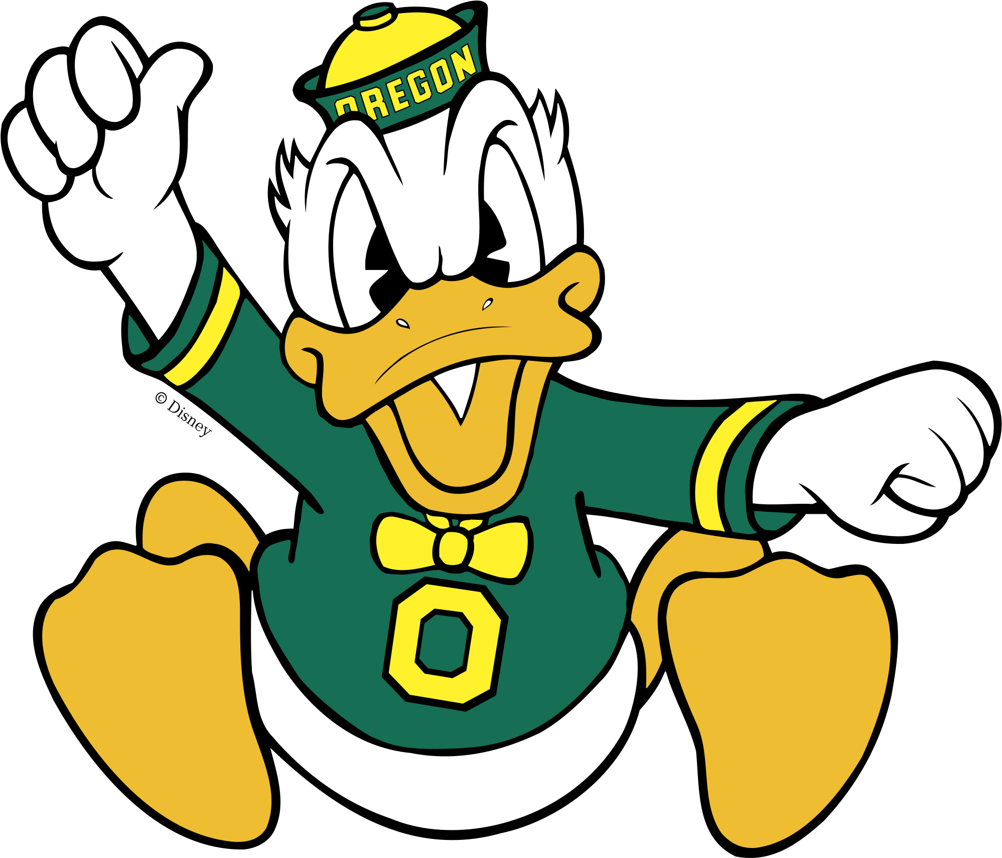 Oregon Ducks Logo Png Transparent - U Of O Duck (2400x2400), Png Download