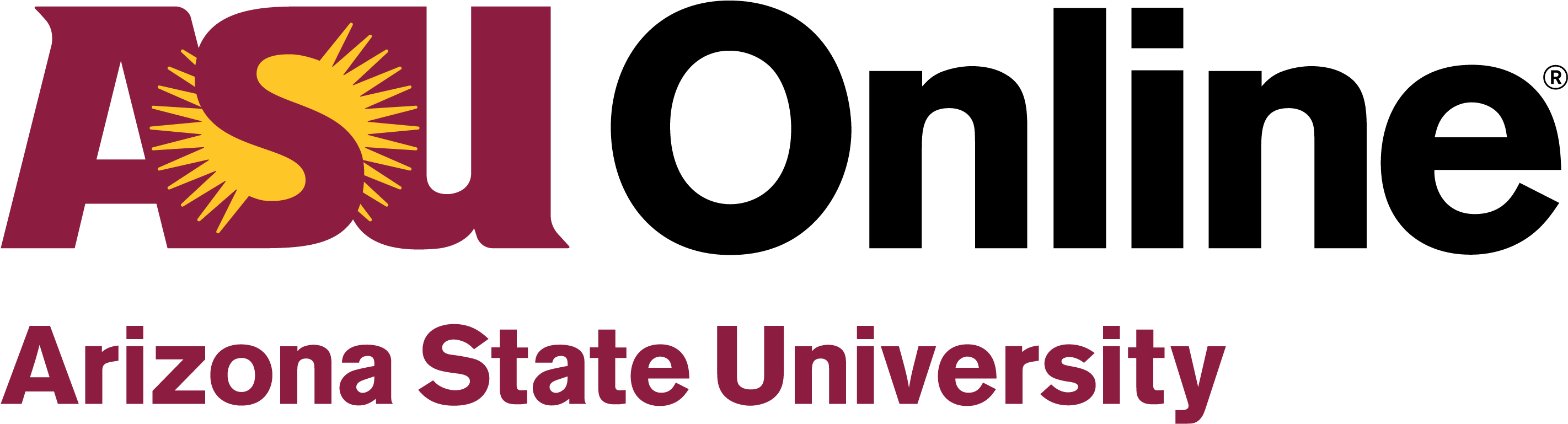 Asu Online Logo - Arizona State University (3269x1165), Png Download