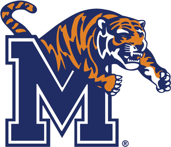 Memphis Tigers Logo Aac - Memphis Tigers Basketball (571x532), Png Download
