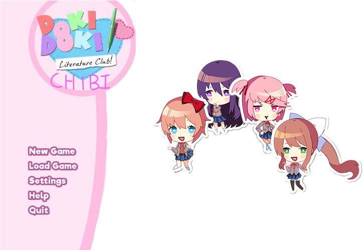 Mediadoki Doki Chibi Club - Doki Doki Literature Club 2018 Chibi (735x498), Png Download