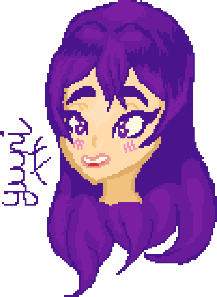 Yuri From Doki Doki Literature Club - Illustration (1200x1200), Png Download