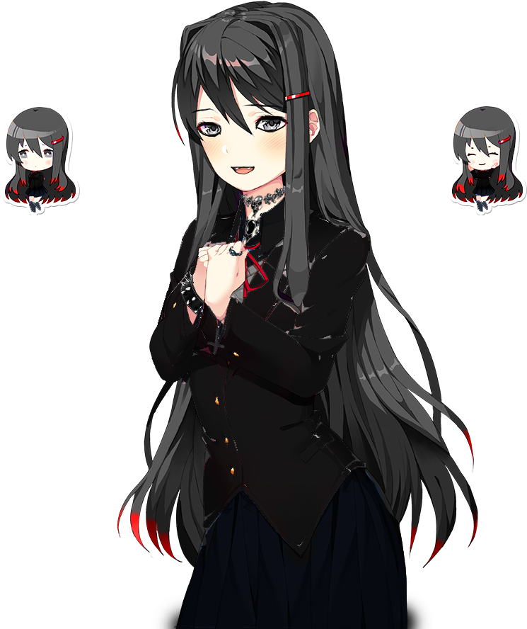 Spoilers Doki Doki Literature Club - Doki Doki Literature Club Yuri Png (960x960), Png Download
