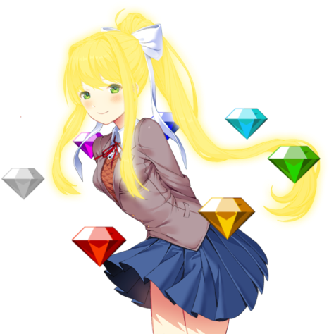 Super Monika - - Doki Doki Literature Club Minecraft Skin (500x500), Png Download