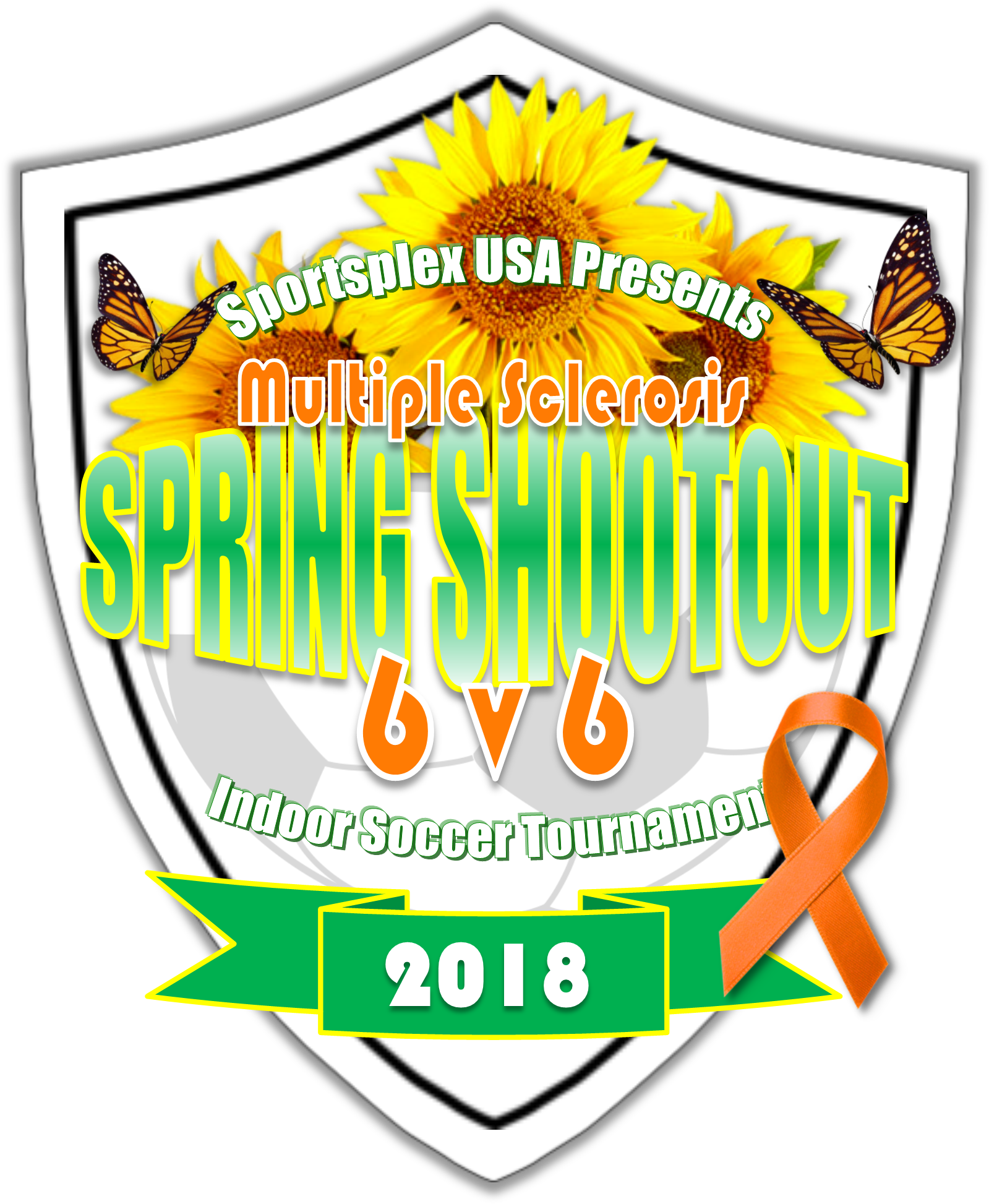 Men's & Coed Indoor Soccer Tournament - Monarch Butterlies Oval Ornament (1609x1957), Png Download