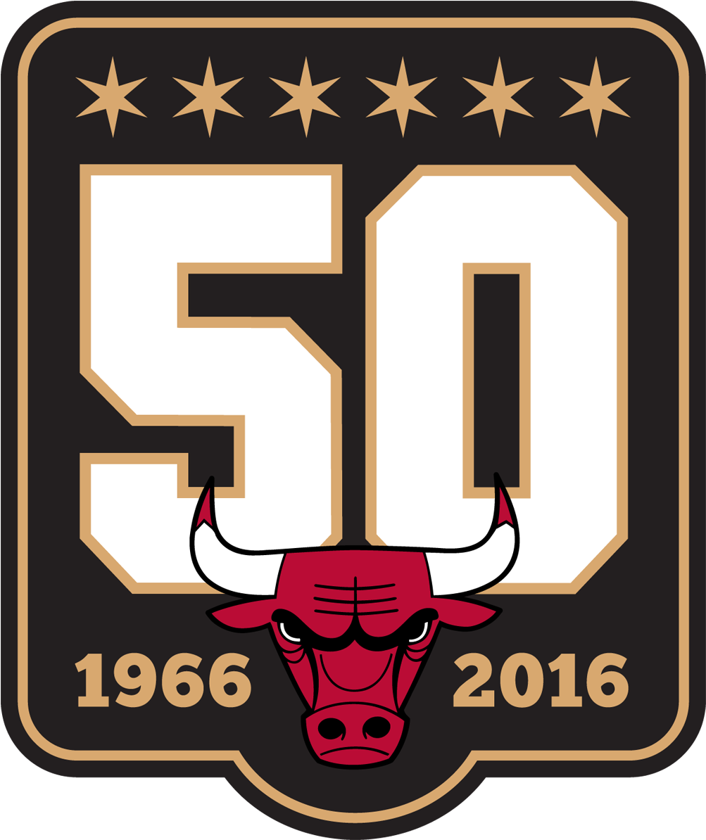 Media - Chicago Bulls 50 Logo (1200x1429), Png Download