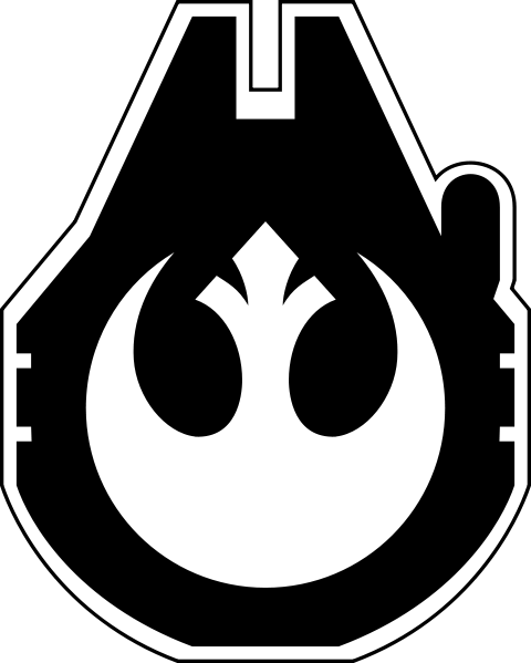 Free Download Rebel Alliance Symbol Clipart Anakin - Rebel Alliance Millennium Falcon (480x599), Png Download