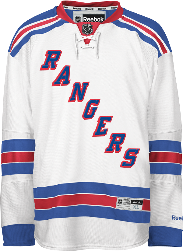Reebok New York Rangers Away Adult's Jersey Blank - New York Rangers Away Jersey (850x850), Png Download