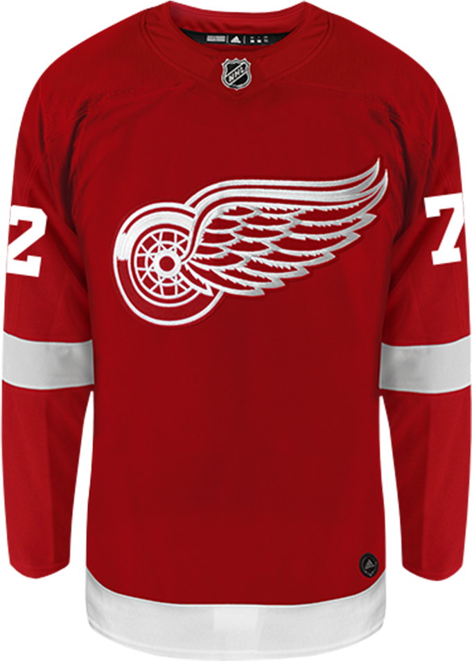 Andreas Athanasiou Detroit Red Wings Adidas Authentic - Detroit Red Wings Jersey (910x1000), Png Download