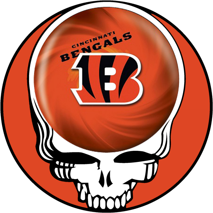 Cincinnati Bengals Skull Logo Iron On Transfers - Grateful Dead Steal Your Face (750x750), Png Download