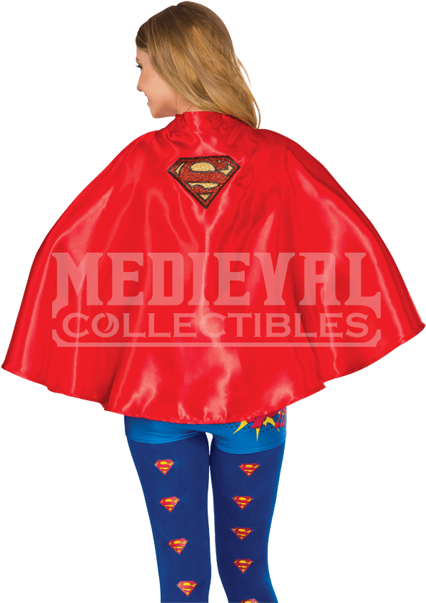 Adult Supergirl Cape - Supergirl Cape Adult Halloween Accessory (850x850), Png Download