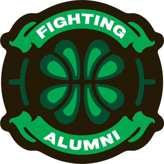 Tbt Fighting Irish Alumni Team Logo - Basketball (624x623), Png Download