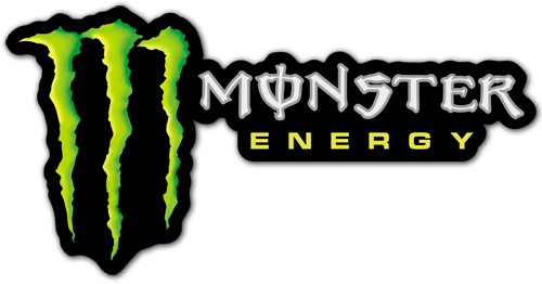 Pegatinas De Monster Energy Disponibles En Teleadhesivo - Nascar Monster Energy Cup Series (500x262), Png Download