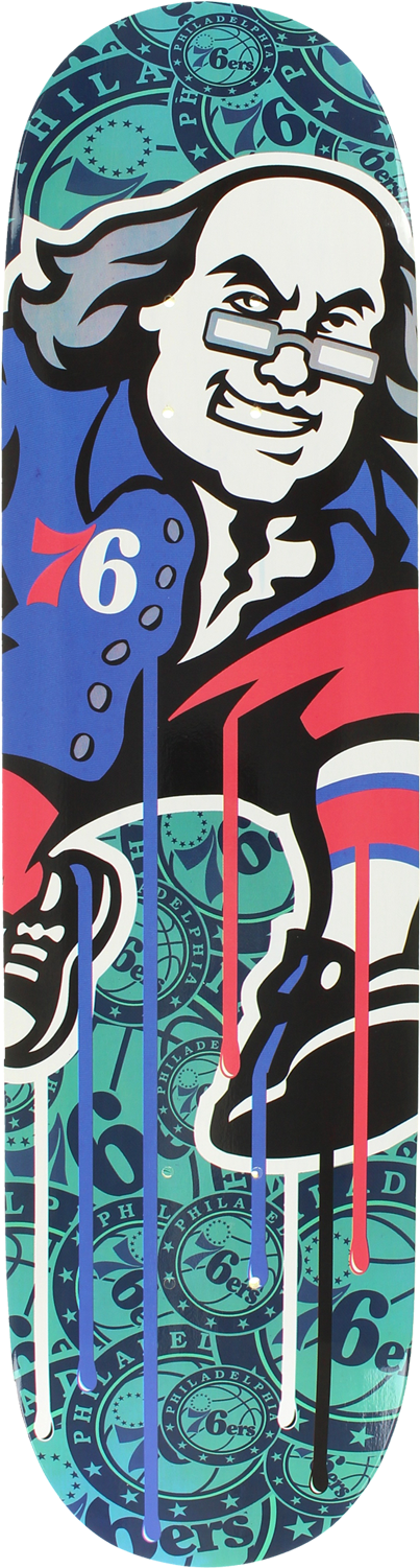 Shut Nba Lab Philadelphia 76ers Skateboard Deck - Shut Skateboards X Nba Lab Philadelphia 76ers 8" X (1500x1500), Png Download